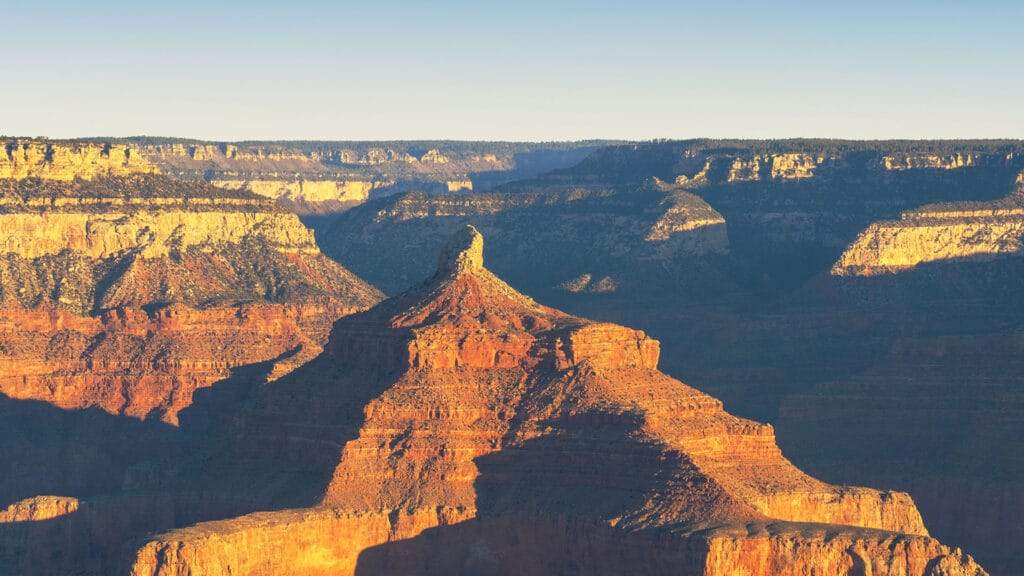 sunny and shady spots through grand canyon