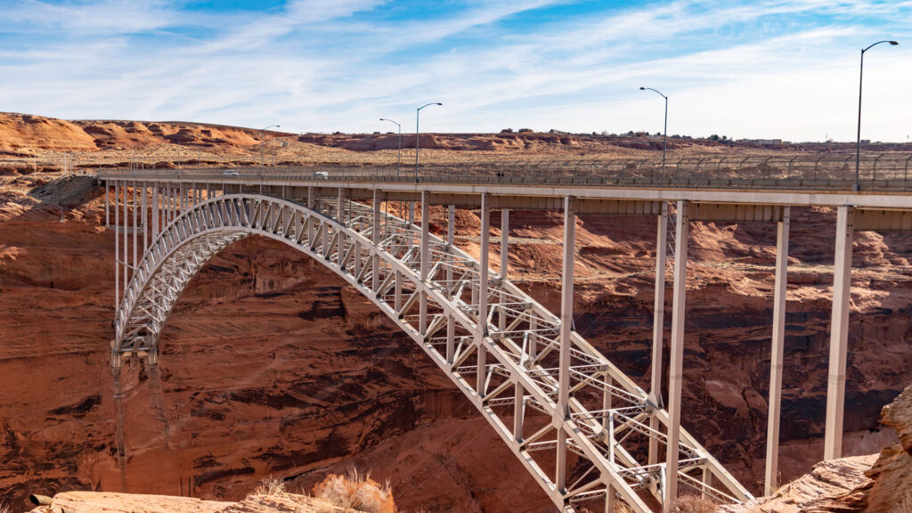 large bridge connecting two sides of a canyon