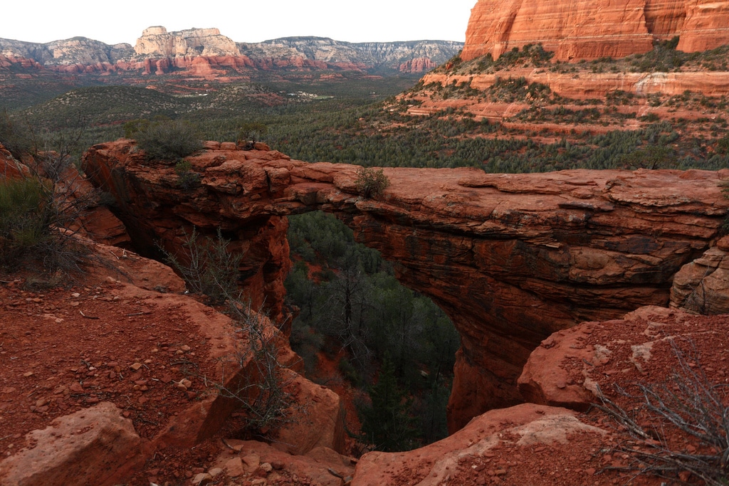 a rock bridge in sedona