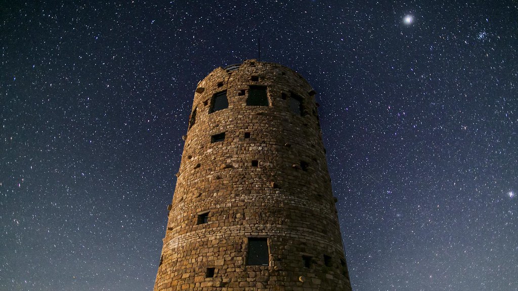 11desert view watchtower in front of a starry sky