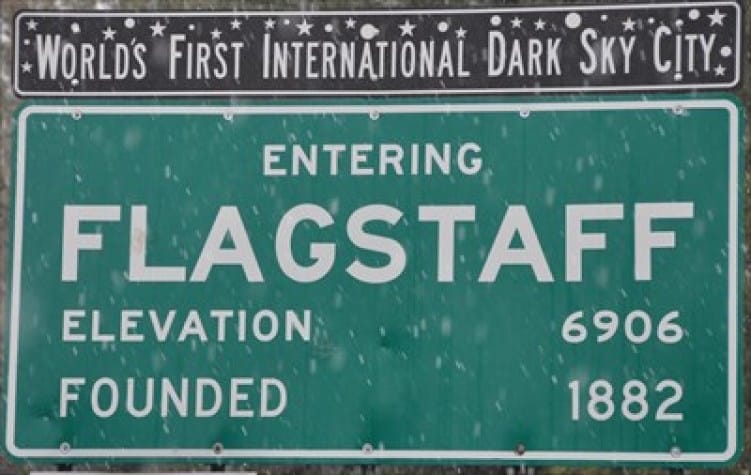 entering flagstaff road sign