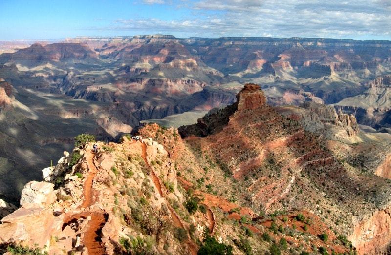 clouds casting interesting shadows over the grand canyon