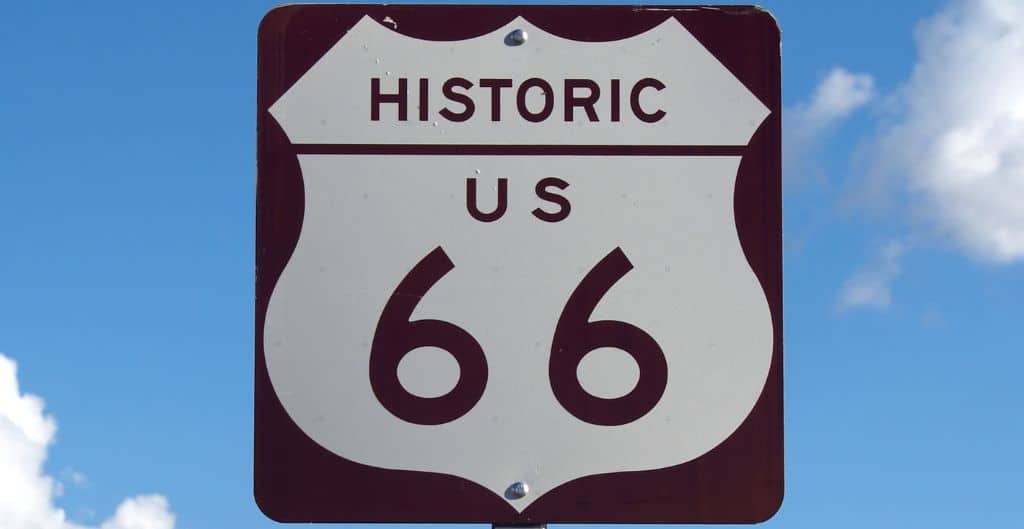 route 66 road sign