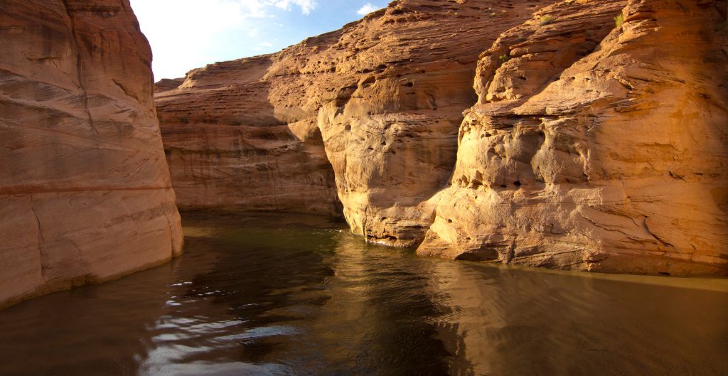water in antelope canyon