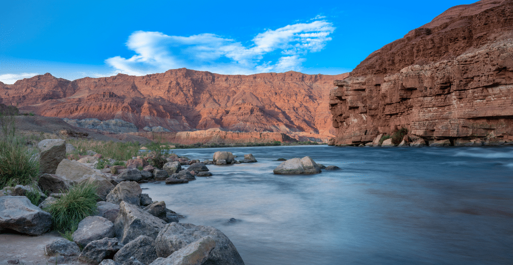 scenic colorado river at lees ferry