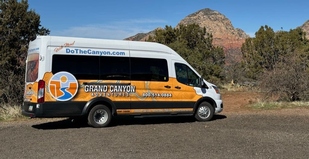 A Grand Canyon adventures tour van